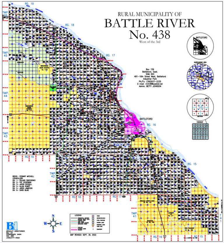 RM Map RM of Battle River No. 438